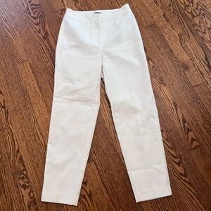 Ann Taylor high rise slim fit ankle pant in white